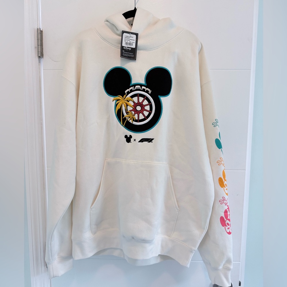 Disney x Formula 1 Miami 2026 Pullover Hoodie Jackets Adults L Large New